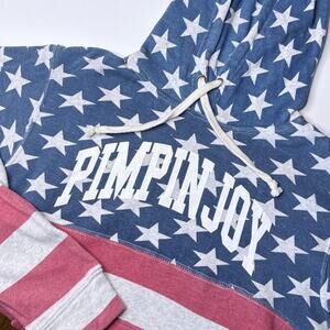 PIMPINJOY Collegiate Stars & Stripes Unisex Hoodie Size Large Unique USA America
